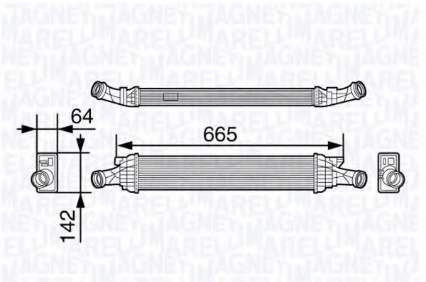 MAGNETI MARELLI 351319202260 Интеркулер для AUDI 100 (Ауди 100) MAGNETI MARELLI 351319202260 Интеркулер для AUDI 100 (Ауди 100)