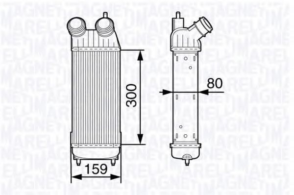 MAGNETI MARELLI 351319202310 Интеркулер для PEUGEOT 305 II (Пежо 305 2) MAGNETI MARELLI 351319202310 Интеркулер для PEUGEOT 305 II (Пежо 305 2)