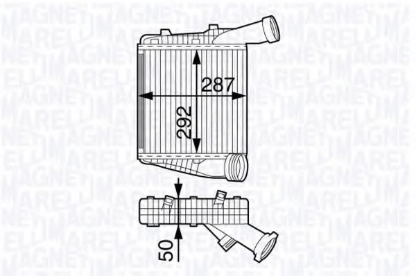 MAGNETI MARELLI 351319202400 Интеркулер для AUDI 80 (Ауди 80) MAGNETI MARELLI 351319202400 Интеркулер для AUDI 80 (Ауди 80)