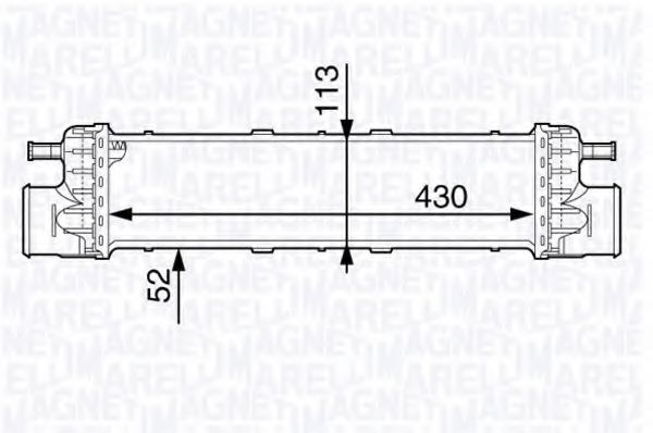 MAGNETI MARELLI 351319202520 Интеркулер для FORD ORION II (Форд Орион 2) MAGNETI MARELLI 351319202520 Интеркулер для FORD ORION II (Форд Орион 2)