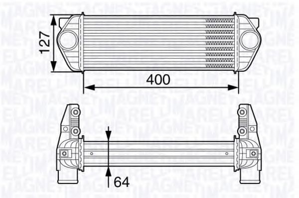 MAGNETI MARELLI 351319202680 Интеркулер для PEUGEOT 305 II (Пежо 305 2) MAGNETI MARELLI 351319202680 Интеркулер для PEUGEOT 305 II (Пежо 305 2)