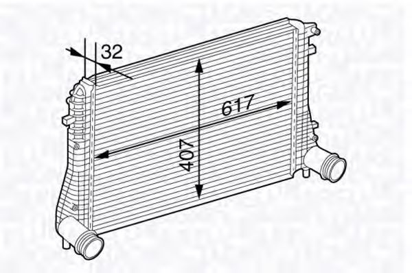 MAGNETI MARELLI 351319202840 Интеркулер для PEUGEOT 305 II (Пежо 305 2) MAGNETI MARELLI 351319202840 Интеркулер для PEUGEOT 305 II (Пежо 305 2)
