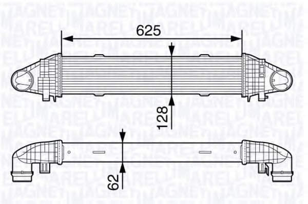 MAGNETI MARELLI 351319203340 Интеркулер для RENAULT CLIO I (Рено Cлио и) MAGNETI MARELLI 351319203340 Интеркулер для RENAULT CLIO I (Рено Cлио и)