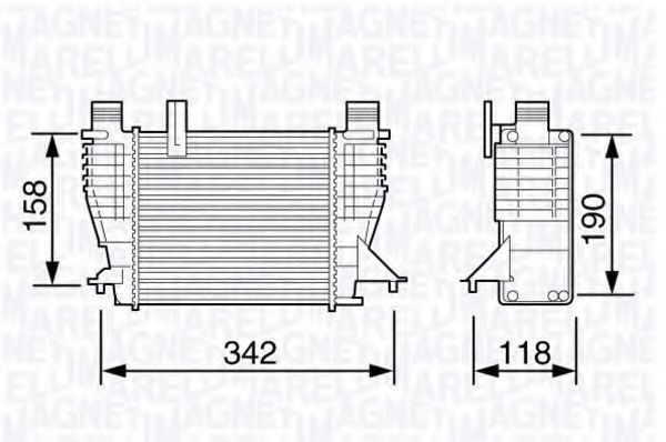 MAGNETI MARELLI 351319203560 Интеркулер для VOLKSWAGEN QUANTUM (Фольксваген Qуантум) MAGNETI MARELLI 351319203560 Интеркулер для VOLKSWAGEN QUANTUM (Фольксваген Qуантум)