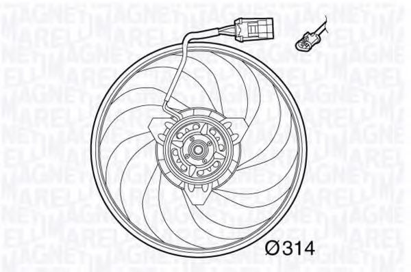MAGNETI MARELLI 069422565010 Вентилятор, охлаждение двигателя для PEUGEOT 207 (Пежо 207) MAGNETI MARELLI 069422565010 Вентилятор, охлаждение двигателя для PEUGEOT 207 (Пежо 207)