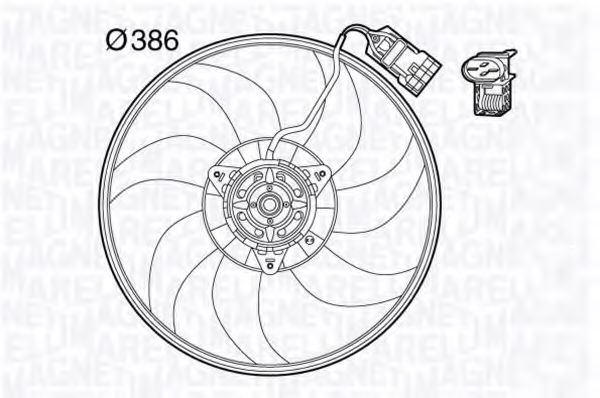 MAGNETI MARELLI 069422570010 Вентилятор, охлаждение двигателя для PEUGEOT 207 (Пежо 207) MAGNETI MARELLI 069422570010 Вентилятор, охлаждение двигателя для PEUGEOT 207 (Пежо 207)