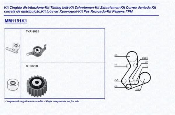 MAGNETI MARELLI 341311911101 Комплект ремня ГРМ для FORD MONDEO (Форд Мондэо) MAGNETI MARELLI 341311911101 Комплект ремня ГРМ для FORD MONDEO (Форд Мондэо)