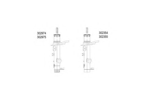 AL-KO 302974 Амортизатор для PEUGEOT 207 (Пежо 207) AL-KO 302974 Амортизатор для PEUGEOT 207 (Пежо 207)